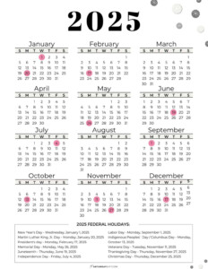 A Glimpse Into 2025 Understanding American Holidays Federal Holidays