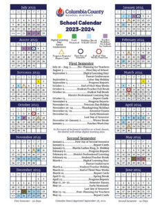 Columbia County School District Calendar 2024 2025 Holidays