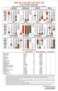 Delhi District Court Calendar 2024 Bobby Christa