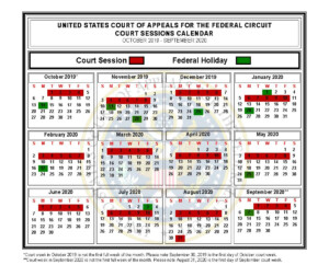 Federal Court Calendar Windy Kakalina