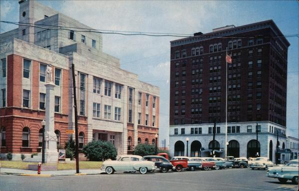 Lauderdale County Court House And Hotel Lamar Meridian MI Postcard