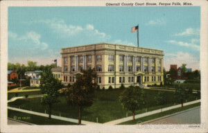 Ottertail County Court House Fergus Falls MN Postcard