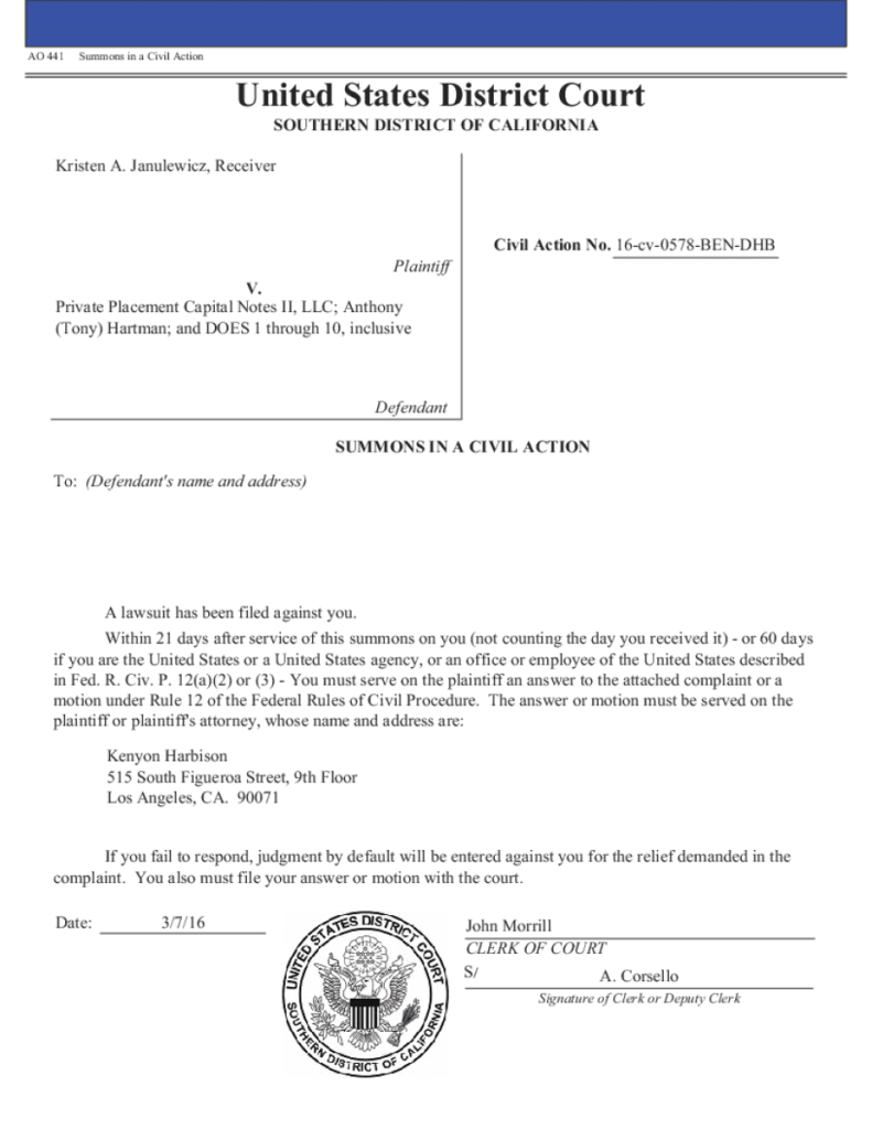 Png District Court Summons 2016 2024 Form Fill Out And Sign Printable 