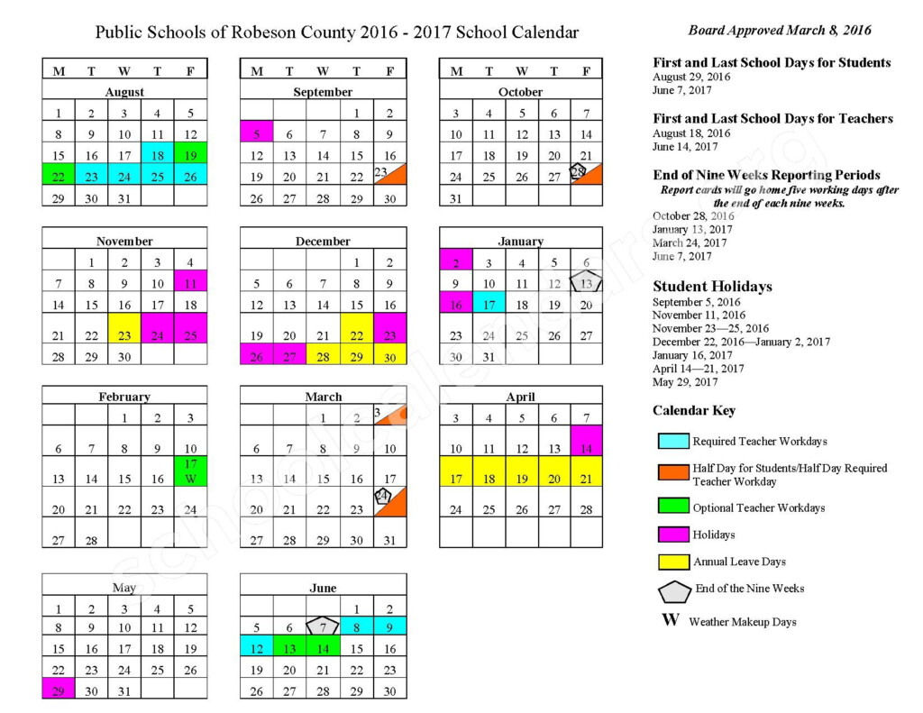 Public Schools Of Robeson County Calendar 2024 Schoolcalendars