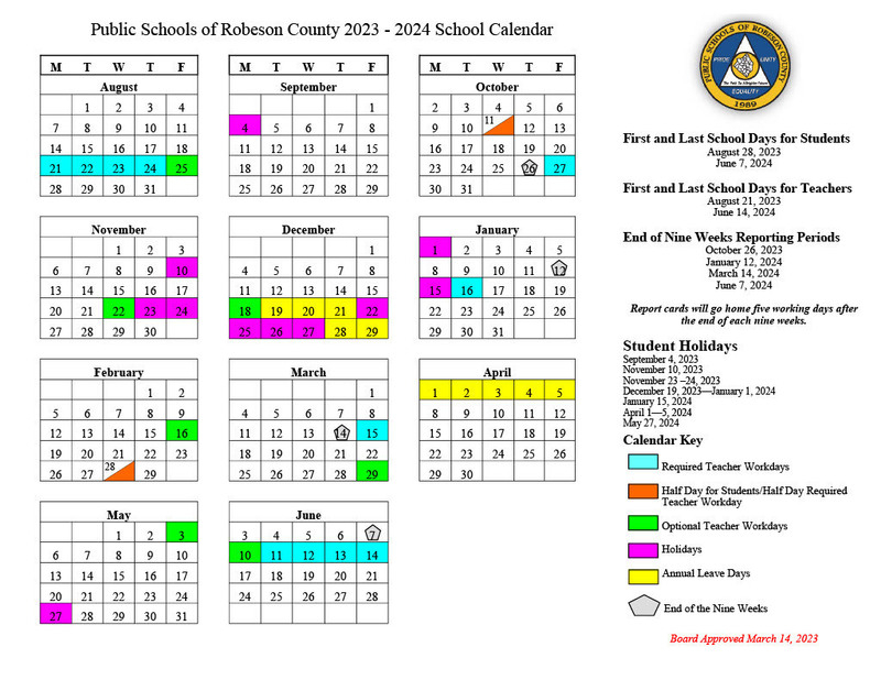 Robeson County Schools Calendar 2025 2026 A Comprehensive Overview 