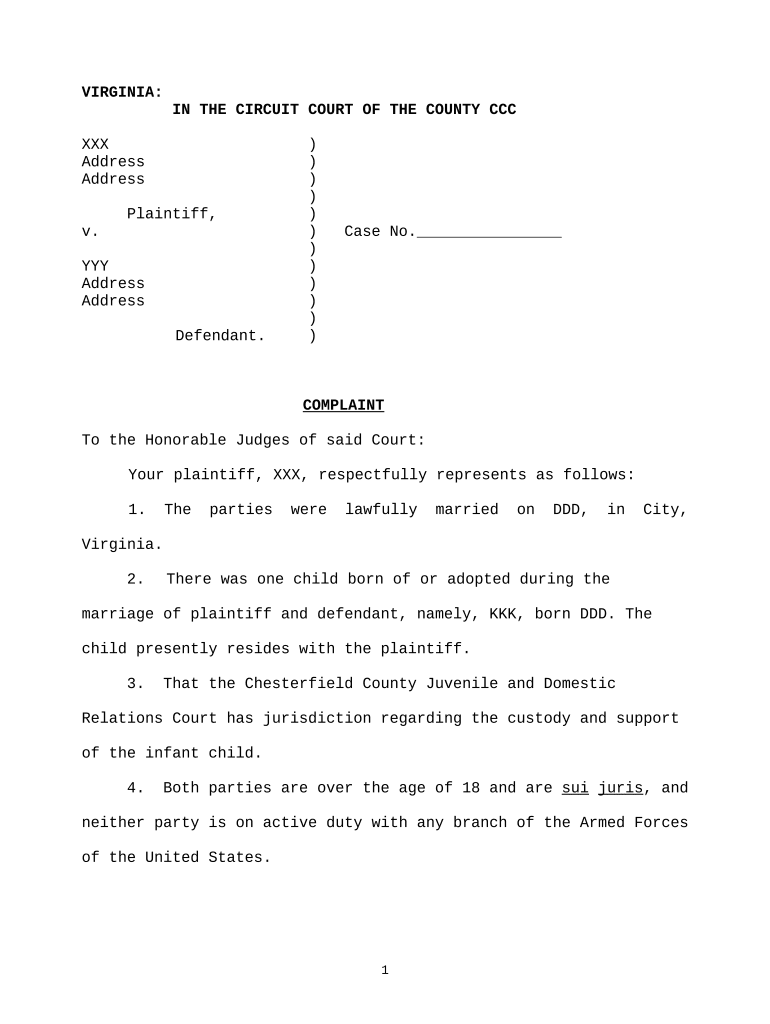 Virginia Divorce Sample Form Fill Out And Sign Printa Vrogue co