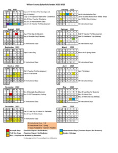 Wilson County Schools Calendar 2022 2023 In PDF